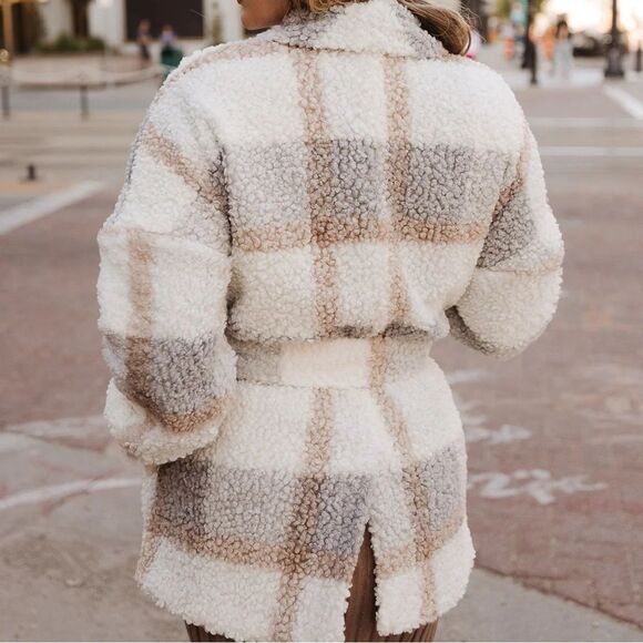 Ivy City Co. Stetson Coat in Plaid Sherpa Sz 1X - Picture 2 of 6